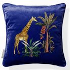 Giraffe | Sustainable Velvet Cushion - Midnight 40 x 40 cm Piped by Izabela Peters