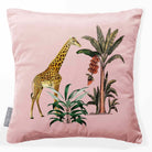 Giraffe | Sustainable Velvet Cushion - Rosewater 40 x 40 cm Smooth by Izabela Peters