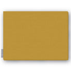 Plain gold cotton Christmas tablecloth folded on white