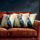 Great Spotted Woodpecker | Sustainable Velvet Cushion - 40 x 40 cm Standard by Izabela Peters
