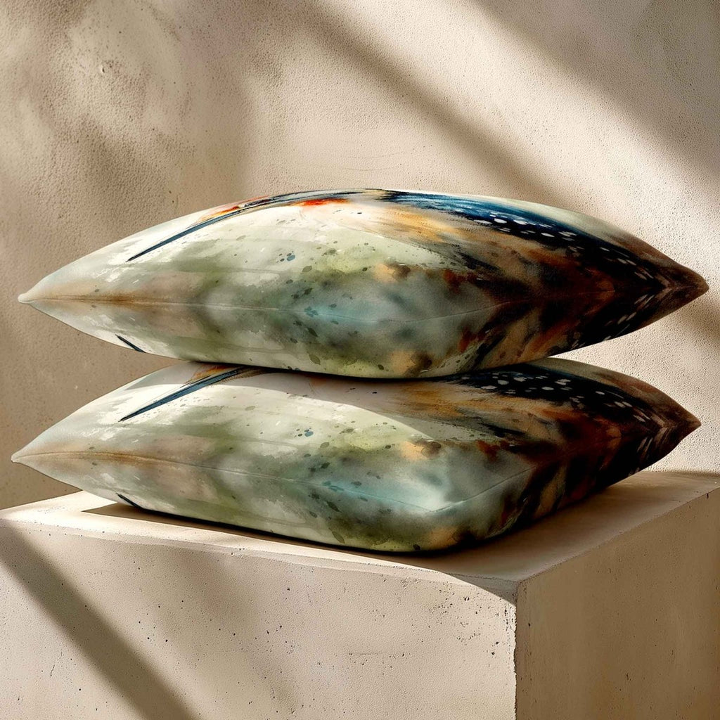 Great Spotted Woodpecker | Sustainable Velvet Cushion - 40 x 40 cm Standard by Izabela Peters