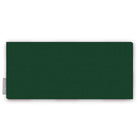 Plain green cotton Christmas table runner folded on white