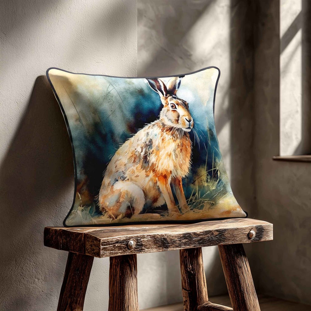 Hare | Sustainable Velvet Cushion - 40 x 40 cm Standard by Izabela Peters