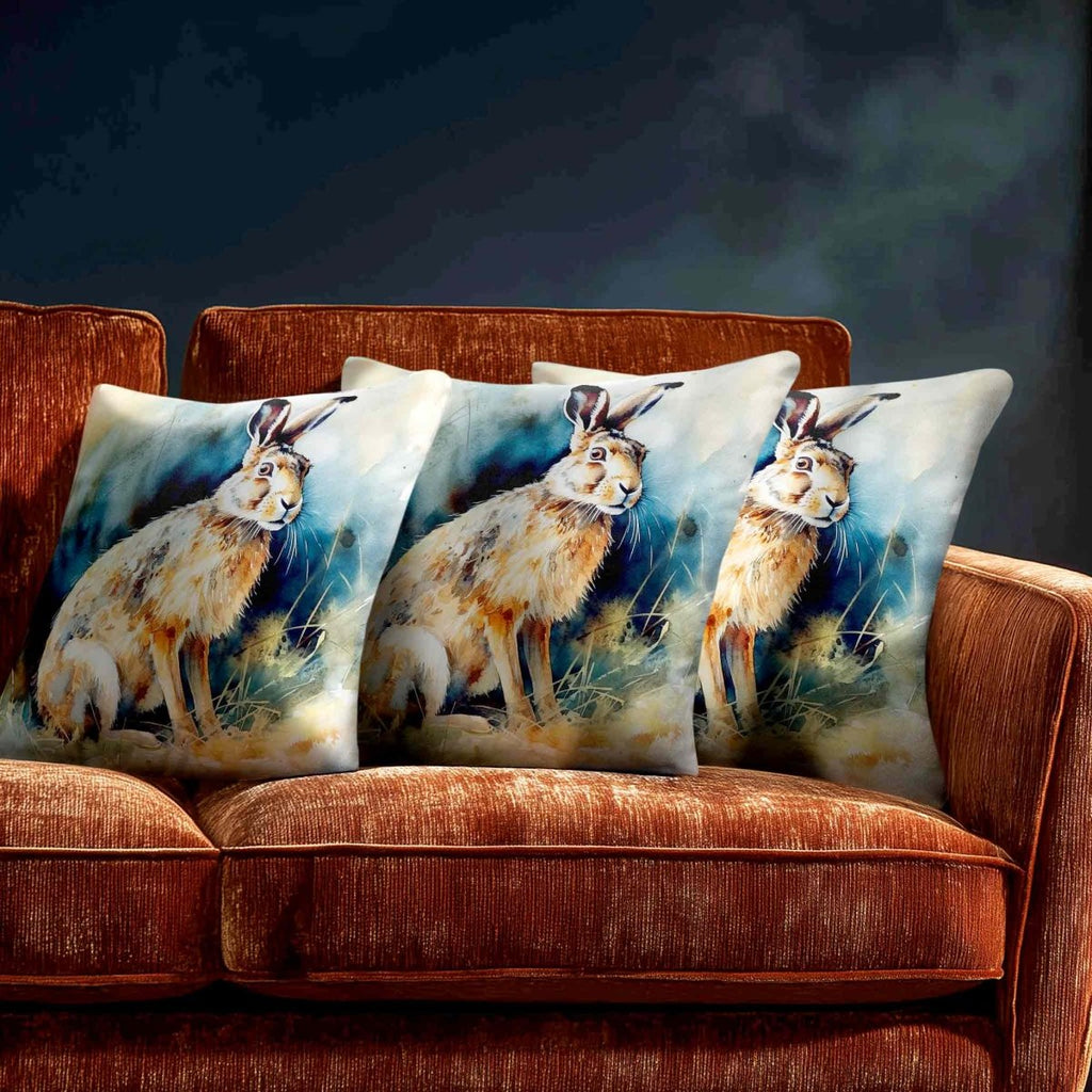 Hare | Sustainable Velvet Cushion - 40 x 40 cm Standard by Izabela Peters