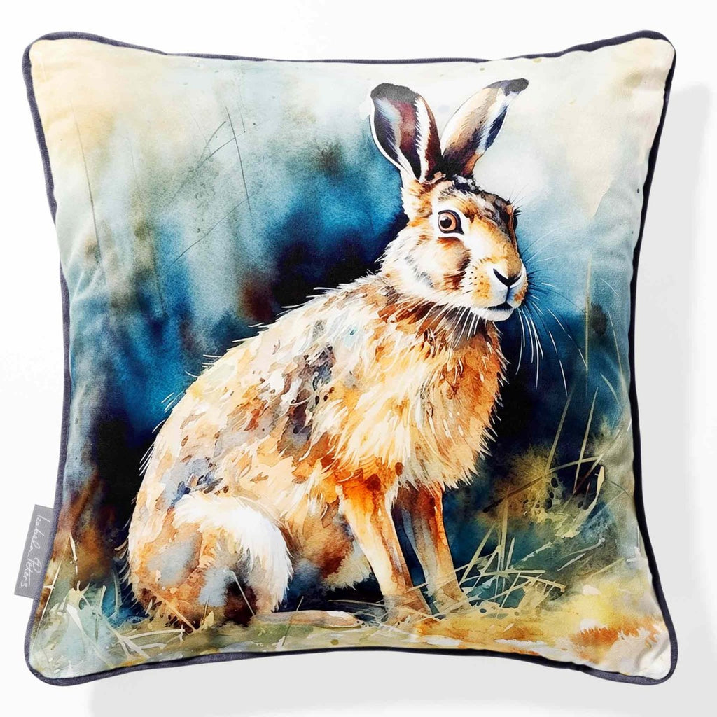 Hare | Sustainable Velvet Cushion - 40 x 40 cm Piped by Izabela Peters