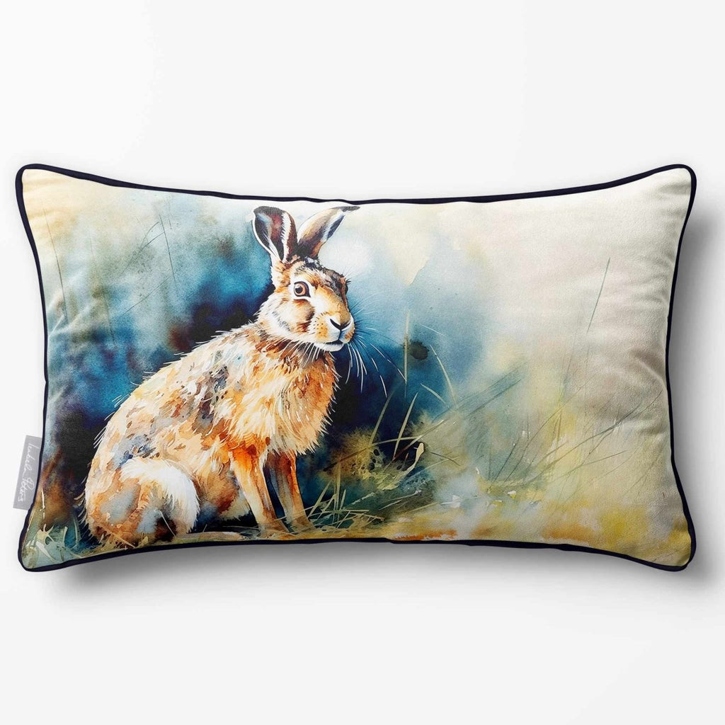 Hare | Sustainable Velvet Rectangle Cushion - 50 x 30 cm Piped by Izabela Peters