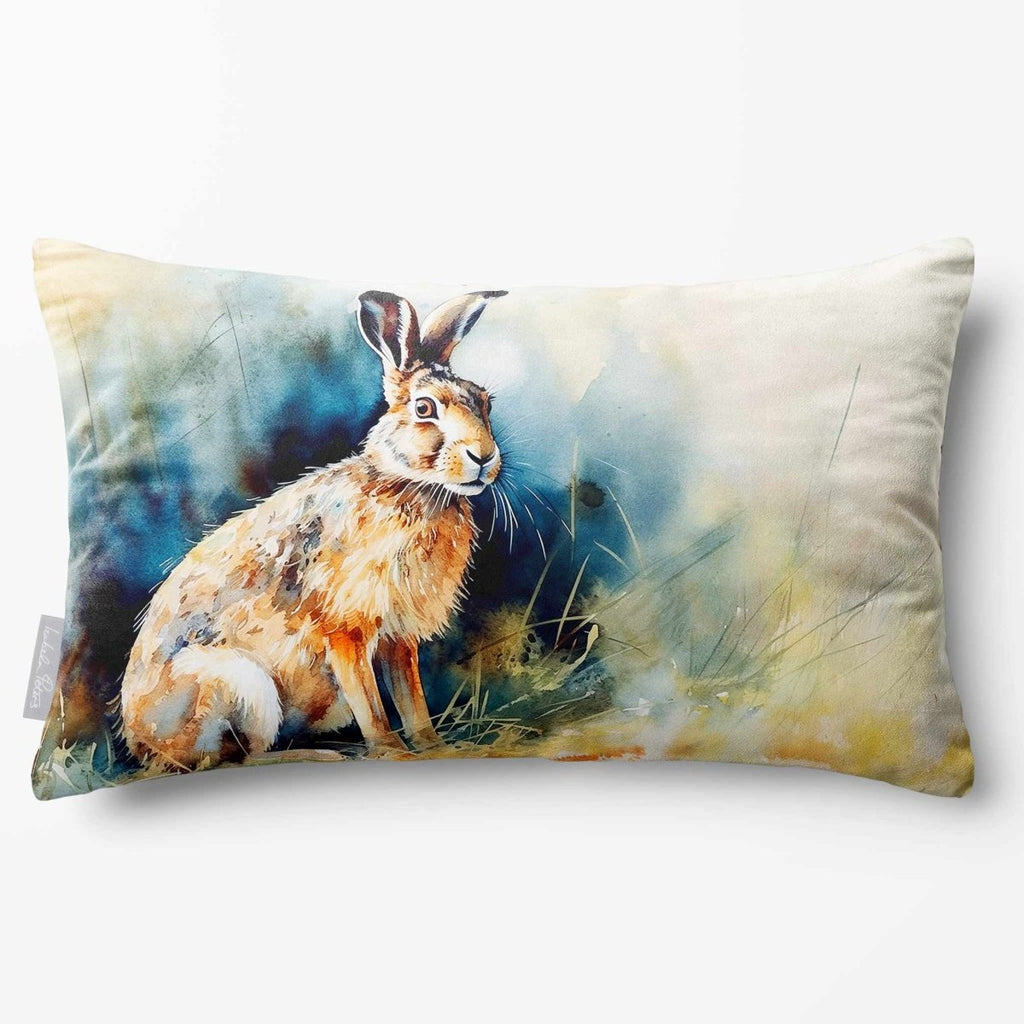 Hare | Sustainable Velvet Rectangle Cushion - 50 x 30 cm Standard by Izabela Peters