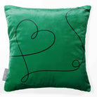 Heart | Sustainable Velvet Cushion - Emerald Green 40 x 40 cm Standard by Izabela Peters