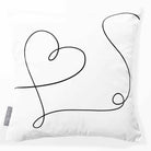 Heart | Sustainable Velvet Cushion - White & Black 40 x 40 cm Standard by Izabela Peters