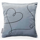 Heart | Sustainable Velvet Cushion - French Grey 40 x 40 cm Standard by Izabela Peters