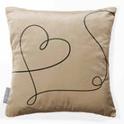 Heart | Sustainable Velvet Cushion - Taupe 40 x 40 cm Standard by Izabela Peters