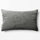 Heart | Sustainable Velvet Rectangle Cushion - Beluga 50 x 30 cm Standard by Izabela Peters