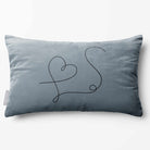 Heart | Sustainable Velvet Rectangle Cushion - French Grey 50 x 30 cm Standard by Izabela Peters