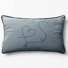 Heart | Sustainable Velvet Rectangle Cushion - Crimson Muse 50 x 30 cm Standard by Izabela Peters