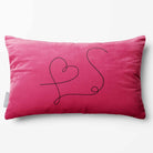 Heart | Sustainable Velvet Rectangle Cushion - Hot Pink 50 x 30 cm Standard by Izabela Peters