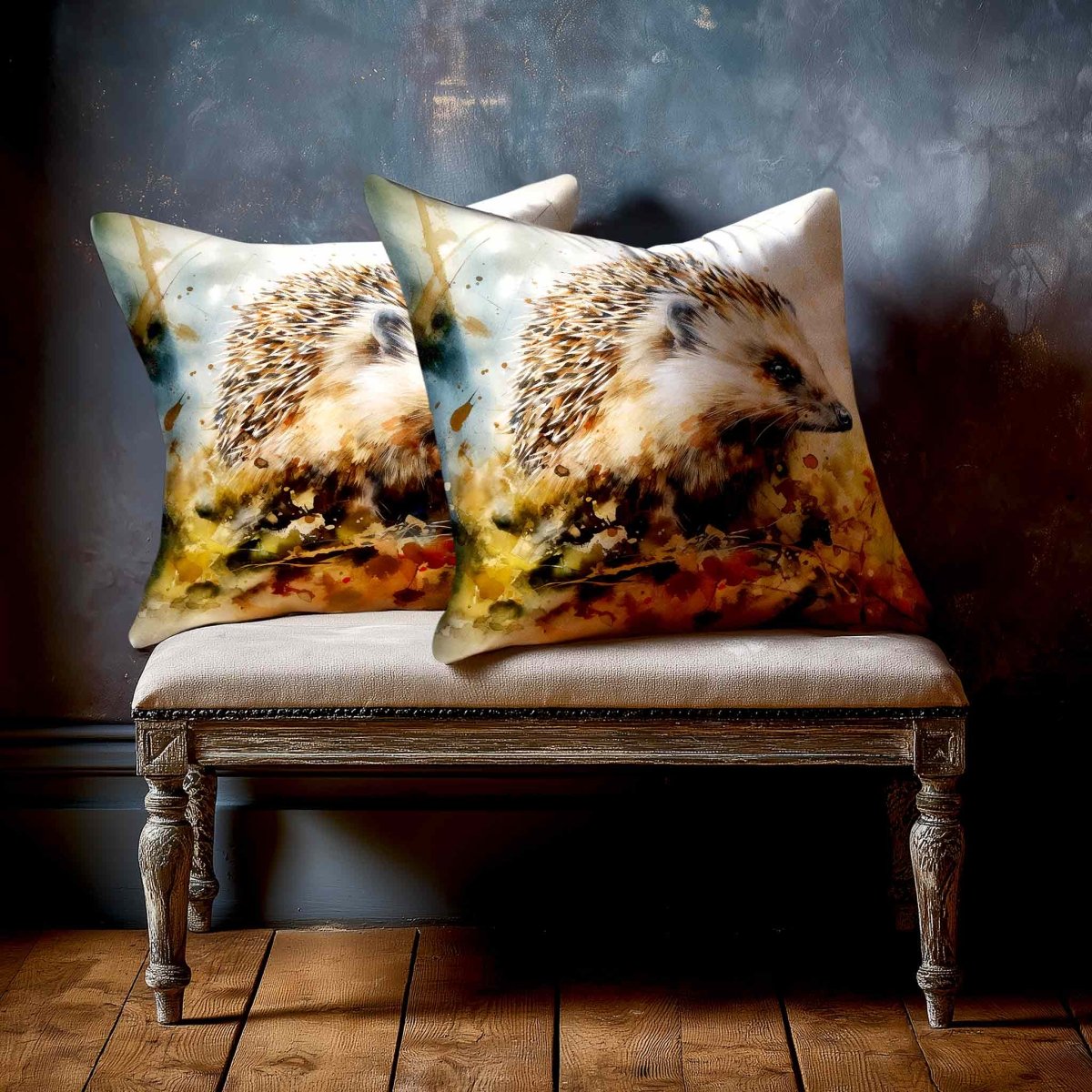 Hedgehog | Sustainable Velvet Cushion - 40 x 40 cm Standard by Izabela Peters