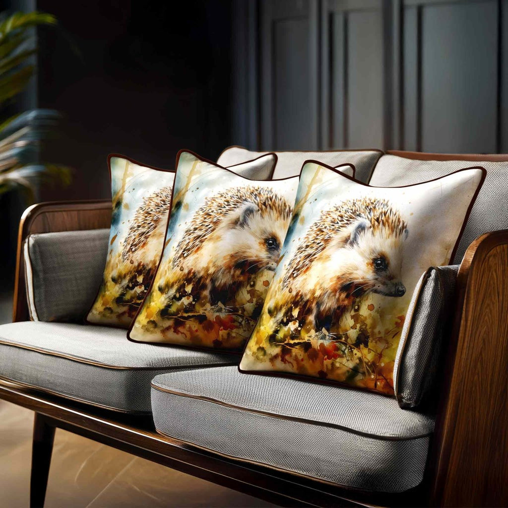 Hedgehog | Sustainable Velvet Cushion - 40 x 40 cm Standard by Izabela Peters