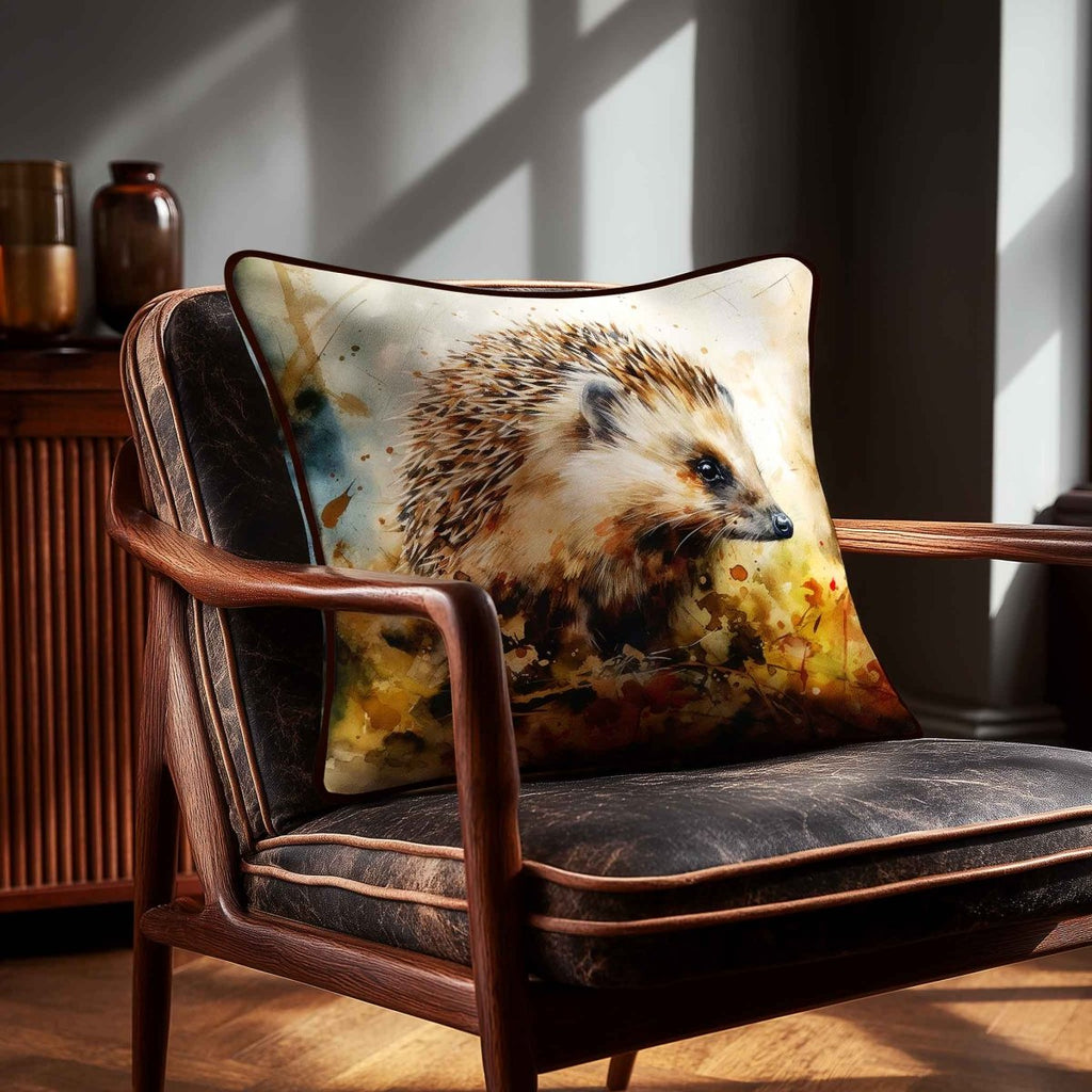 Hedgehog | Sustainable Velvet Cushion - 40 x 40 cm Piped by Izabela Peters
