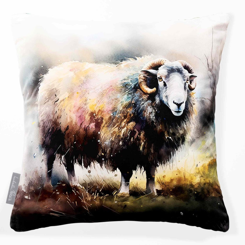 Herdwick Sheep | Sustainable Velvet Cushion - 40 x 40 cm Standard by Izabela Peters