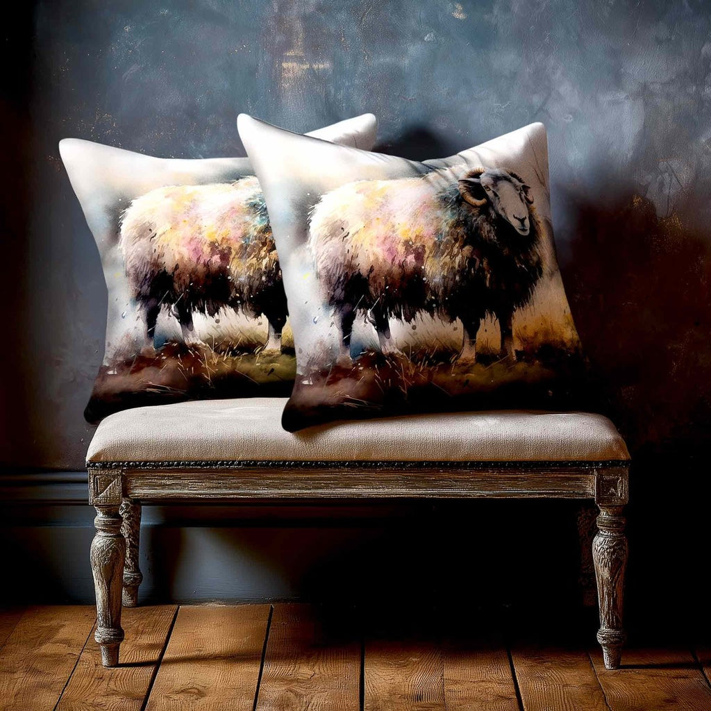 Herdwick Sheep | Sustainable Velvet Cushion - 40 x 40 cm Standard by Izabela Peters