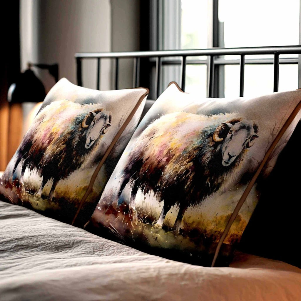 Herdwick Sheep | Sustainable Velvet Cushion - 40 x 40 cm Standard by Izabela Peters