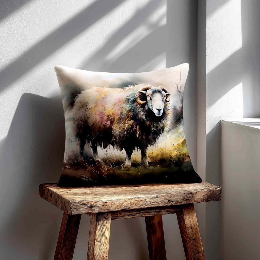 Herdwick Sheep | Sustainable Velvet Cushion - 40 x 40 cm Standard by Izabela Peters