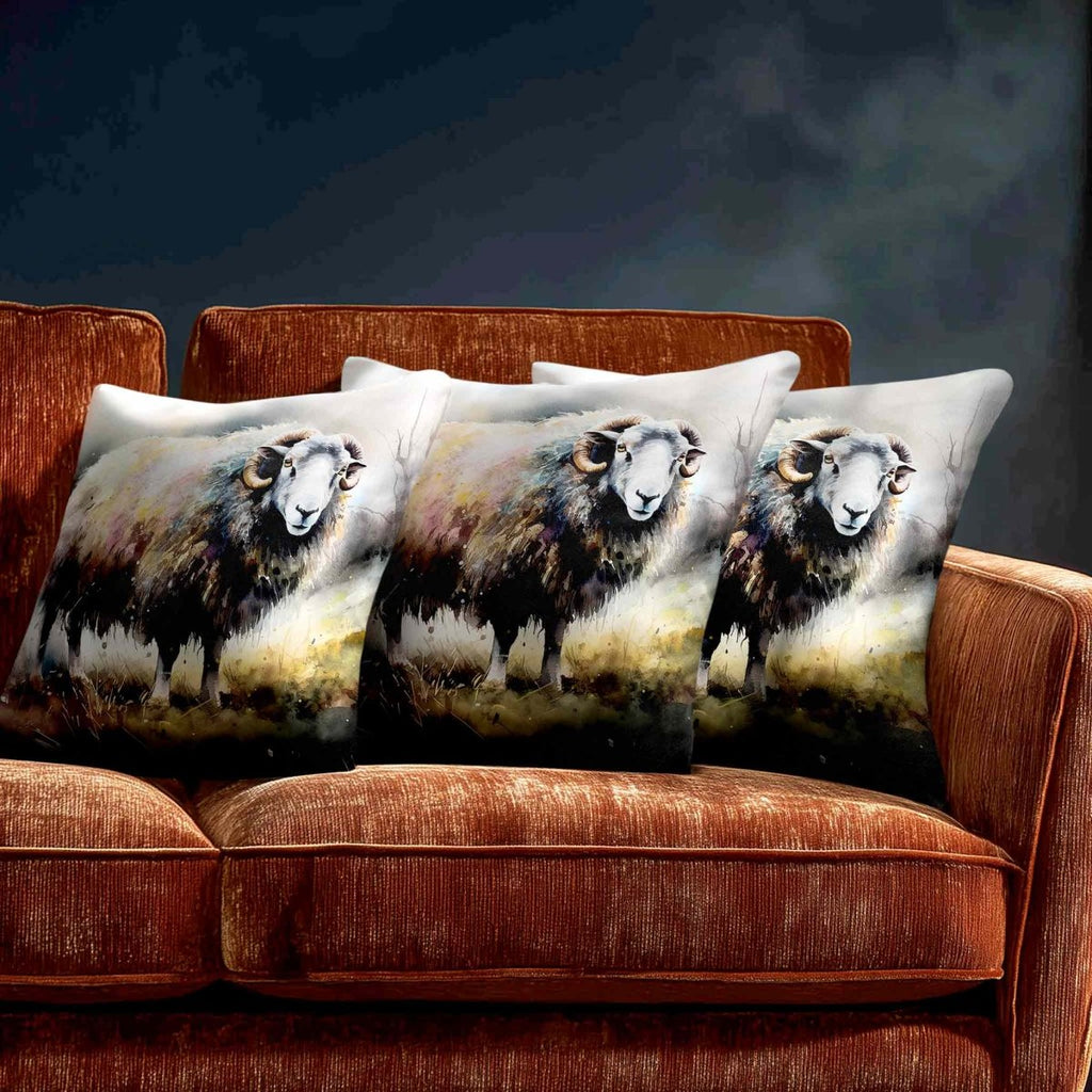 Herdwick Sheep | Sustainable Velvet Cushion - 40 x 40 cm Standard by Izabela Peters