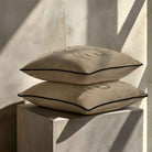 Horse | Sustainable Velvet Cushion - Taupe 40 x 40 cm Standard by Izabela Peters