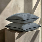 Horse | Sustainable Velvet Cushion - French Grey 40 x 40 cm Standard by Izabela Peters