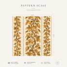 Ivory and gold Gilded Ivy Christmas napkin pattern scale, showing the full 44 cm by 44 cm design.