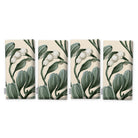 Ivory Mistletoe Christmas napkins, set of four, folded on white, showing the same sprig of mistletoe with white berries