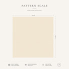 Ivory Plain Christmas napkin pattern scale, showing the full 44 cm by 44 cm design.