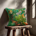 Jungle Fusion | Sustainable Velvet Cushion - Emerald Green 40 x 40 cm Standard by Izabela Peters