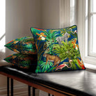 Jungle Fusion | Sustainable Velvet Cushion - Estate Blue 40 x 40 cm Standard by Izabela Peters
