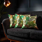 Jungle Fusion | Sustainable Velvet Cushion - Ivory Cream 40 x 40 cm Standard by Izabela Peters