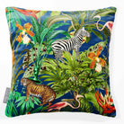 Jungle Fusion | Sustainable Velvet Cushion - Estate Blue 40 x 40 cm Smooth by Izabela Peters