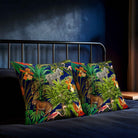Jungle Fusion | Sustainable Velvet Cushion - Midnight 40 x 40 cm Standard by Izabela Peters