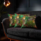 Jungle Fusion | Sustainable Velvet Cushion - Italian Grape 40 x 40 cm Standard by Izabela Peters