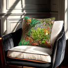 Jungle Fusion | Sustainable Velvet Cushion - Dovedale Stone 40 x 40 cm Standard by Izabela Peters