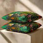 Jungle Fusion | Sustainable Velvet Cushion - Graphite 40 x 40 cm Standard by Izabela Peters