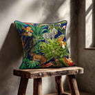 Jungle Fusion | Sustainable Velvet Cushion - Midnight 40 x 40 cm Standard by Izabela Peters