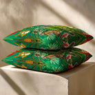 Jungle Fusion | Sustainable Velvet Cushion - Emerald Green 40 x 40 cm Standard by Izabela Peters