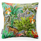 Jungle Fusion | Sustainable Velvet Cushion - French Grey 40 x 40 cm Smooth by Izabela Peters