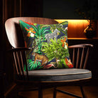 Jungle Fusion | Sustainable Velvet Cushion - Graphite 40 x 40 cm Standard by Izabela Peters