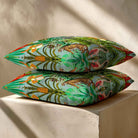 Jungle Fusion | Sustainable Velvet Cushion - Blue Surf 40 x 40 cm Standard by Izabela Peters