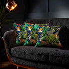 Jungle Fusion | Sustainable Velvet Cushion - Midnight 40 x 40 cm Standard by Izabela Peters