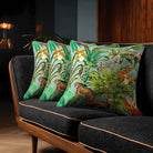 Jungle Fusion | Sustainable Velvet Cushion - Blue Surf 40 x 40 cm Standard by Izabela Peters