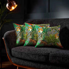 Jungle Fusion | Sustainable Velvet Cushion - French Grey 40 x 40 cm Standard by Izabela Peters