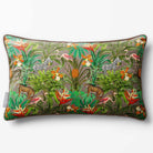 Jungle Fusion | Sustainable Velvet Rectangle Cushion - Dovedale Stone 50 x 30 cm Piped by Izabela Peters