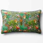 Jungle Fusion | Sustainable Velvet Rectangle Cushion - French Grey 50 x 30 cm Piped by Izabela Peters